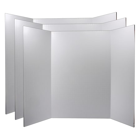 Pacon Ghostline White Foam Presentation Board, 0.5in Grid 28x22in, PK3 PCAR12080
